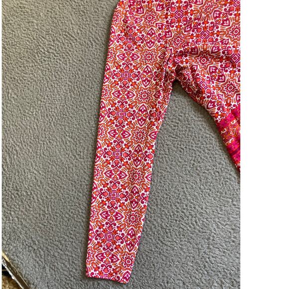 Lands End Top Large Petite Long Sleeve Active Performance Golf Geometri Shirt LP - Picture 2 of 12